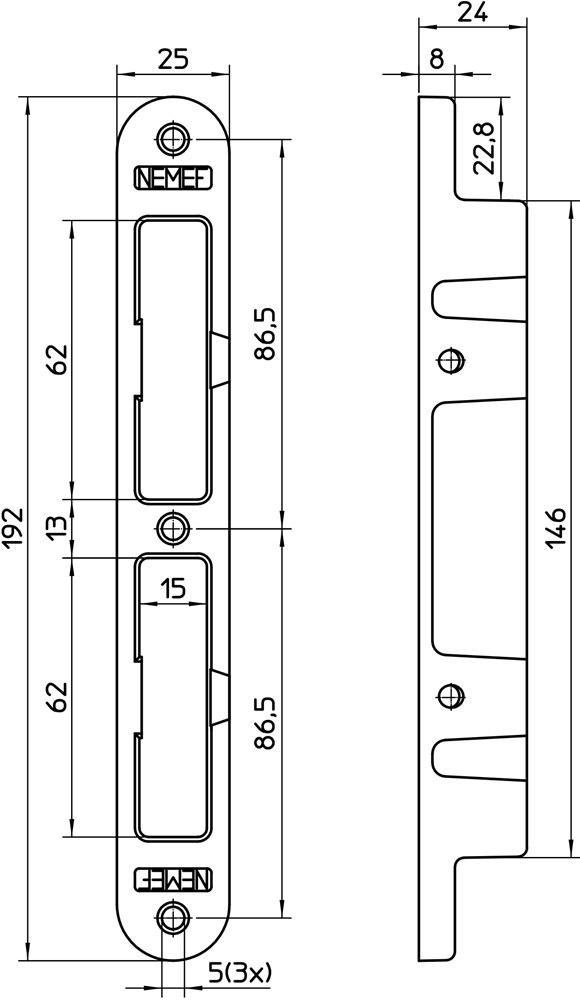 sluitkom zamac verzinkt nemef-3