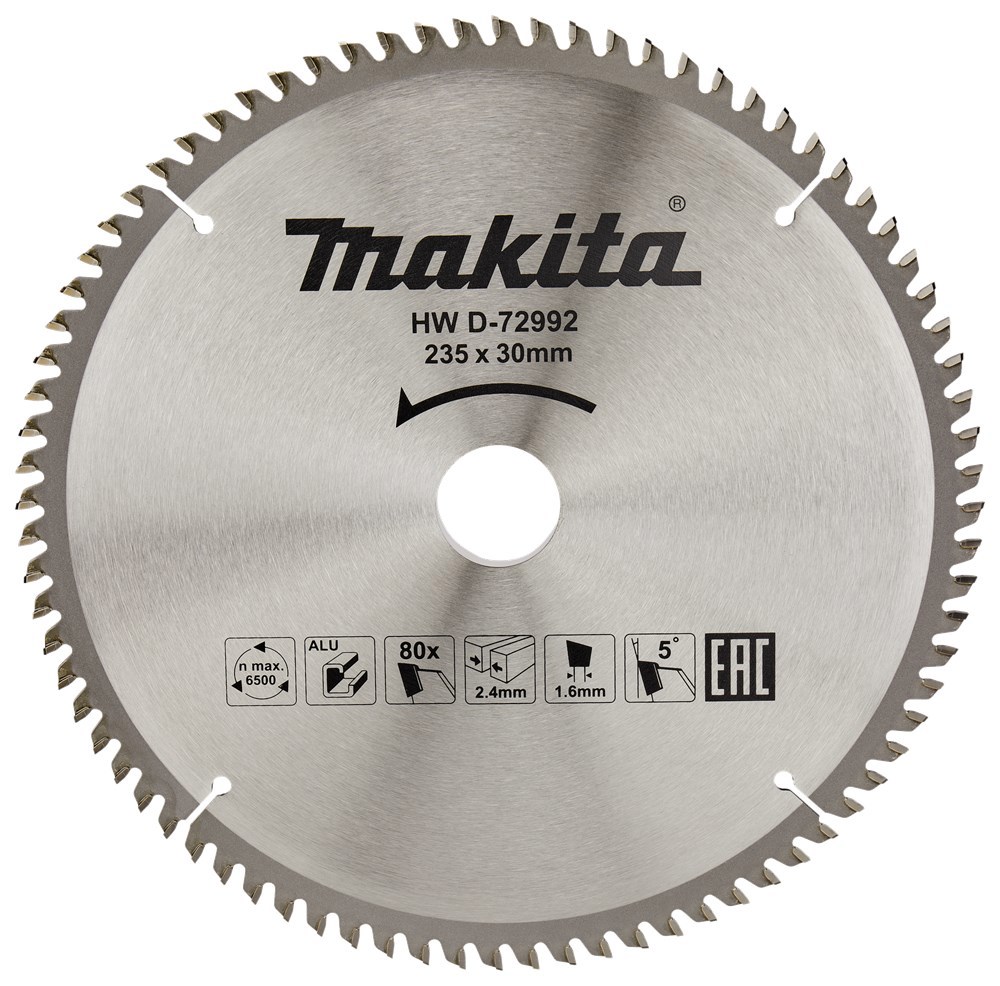 Cirkelzaagblad Hm Makita - 235X2.4X30MM 80T TCG