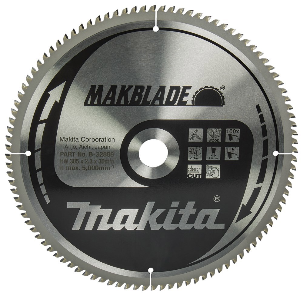 Cirkelzaagblad Hm Makita - 305X2.3X30MM 100T ATB