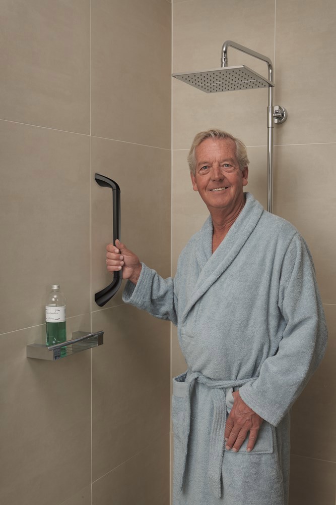 wandbeugel zwart/aluminium secucare-3