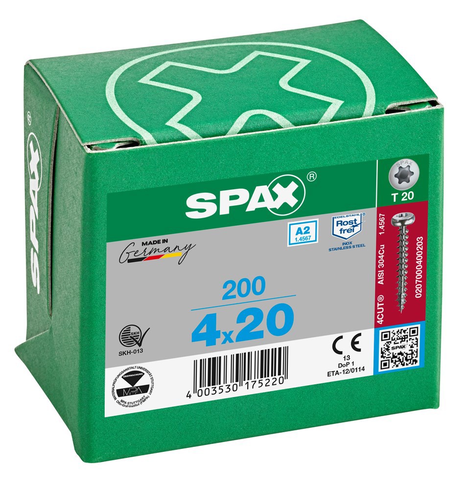 spaanplaatschroef rvs a2 spax-4