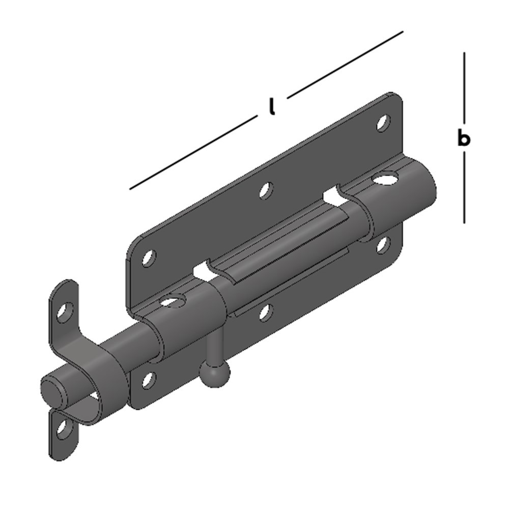plaatgrendel zwart epz-3