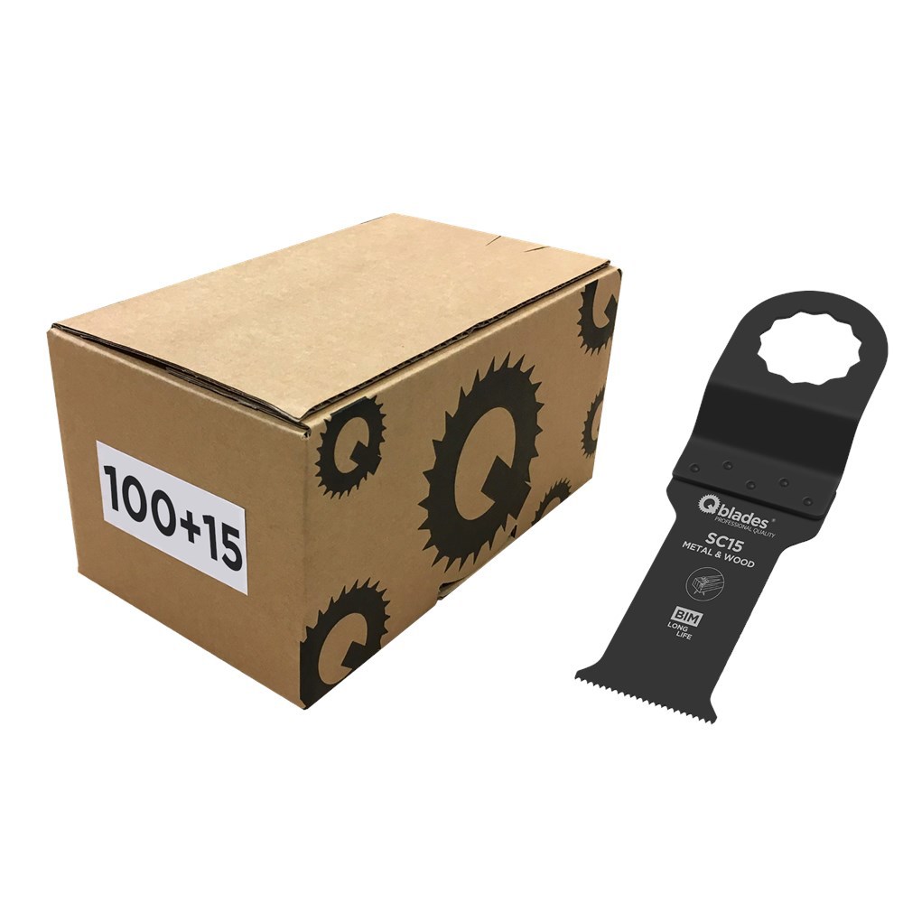 Multizaagblad Bimetaal Qblades Sc 12K - SC15 28X60MM SET à 100+15 ST
