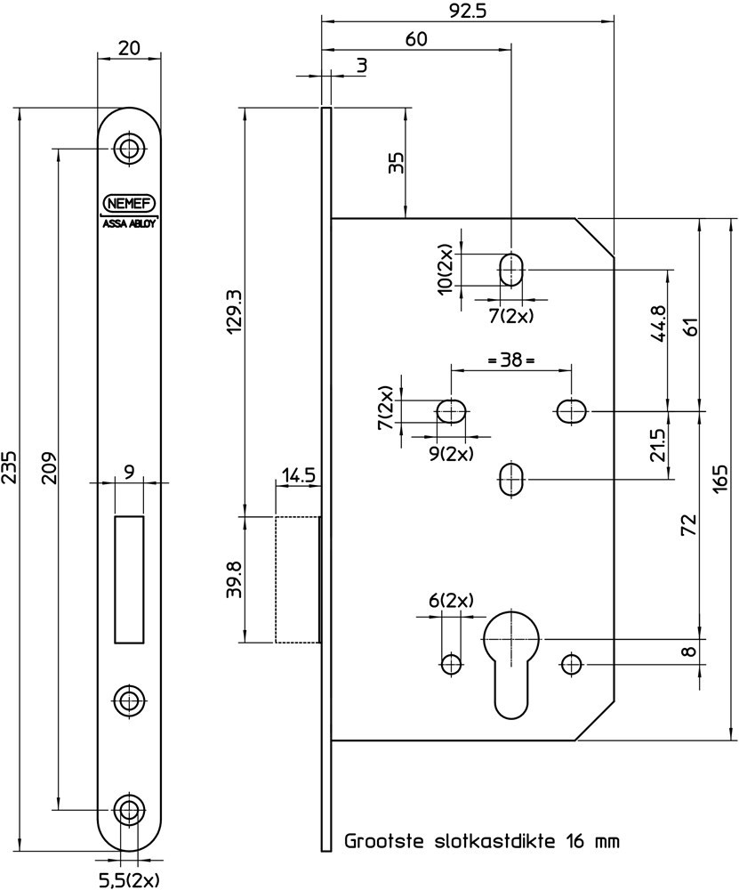 deurslot insteek kast pc nemef-3