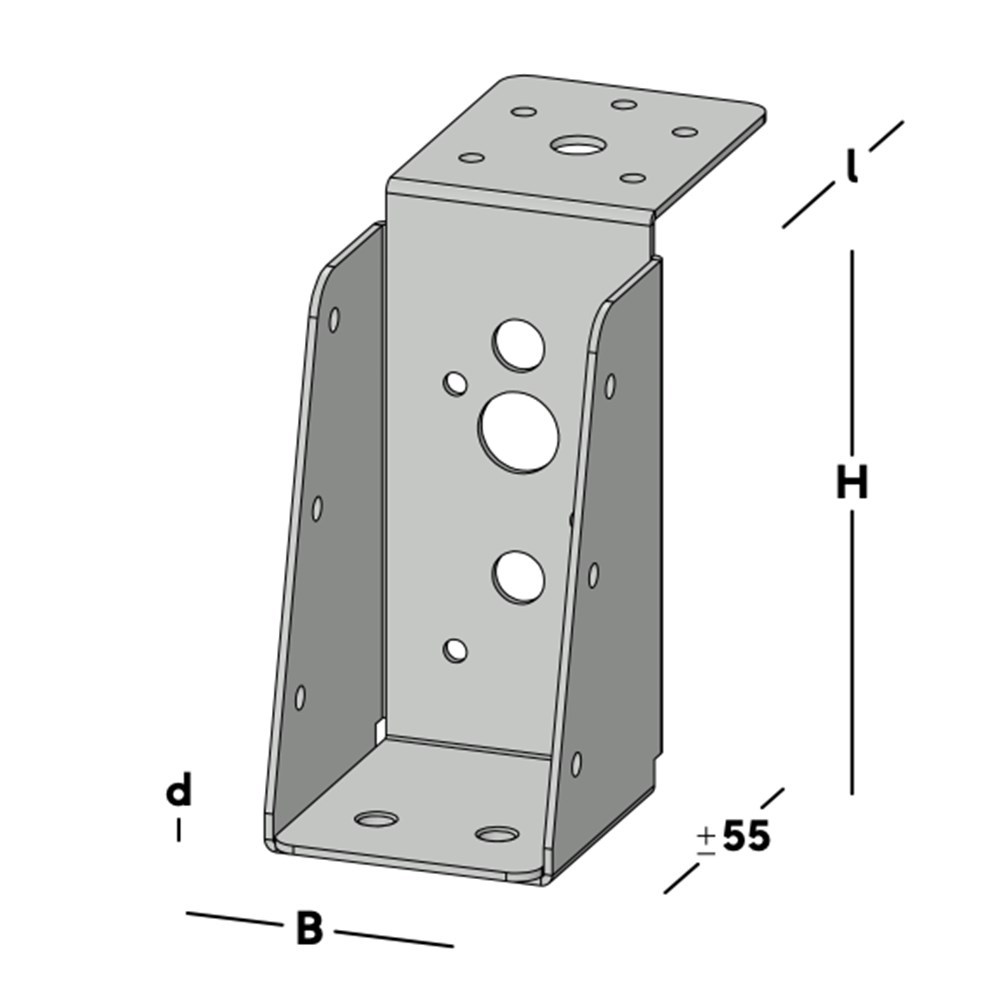 balkdrager gbs lange lip zwart epz-4