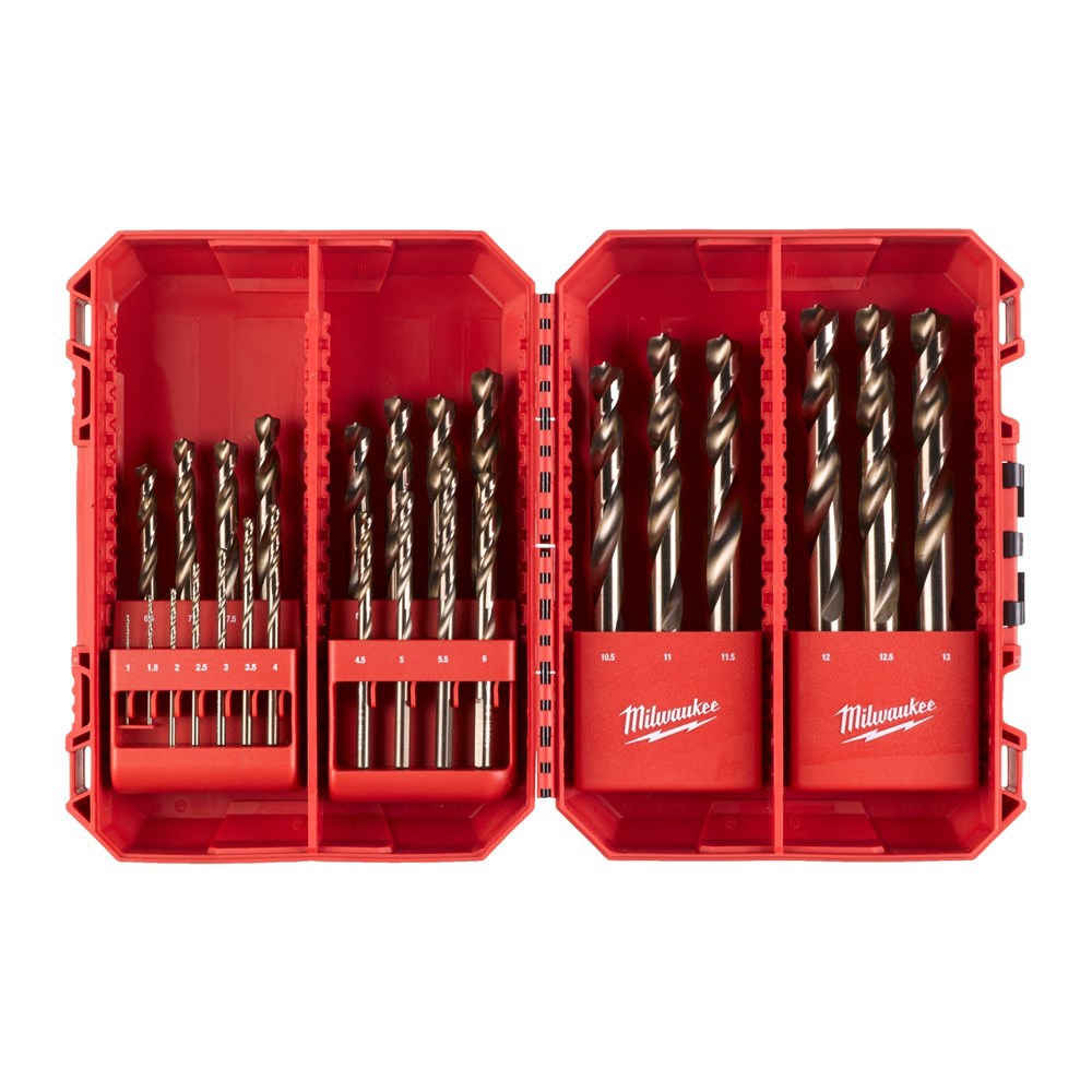 Metaalborenset Milwaukee - 25-DELIG 1-13MM RED BOBALT