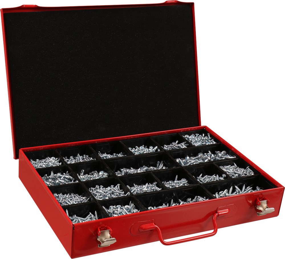 assortimentskoffer metaal rood kelfort-3