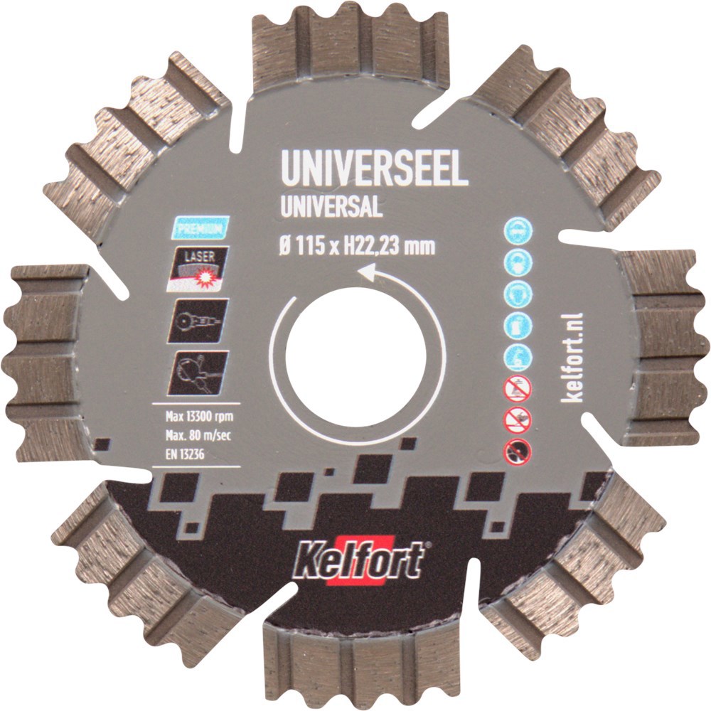 Diamantzaagblad Droog Kelfort - 115X22.23MM PREMIUM