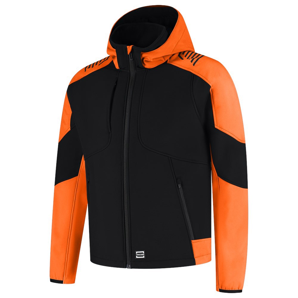 Softshell Bicolor Redefined Tricorp - 406118 ZWART/ORANJE S