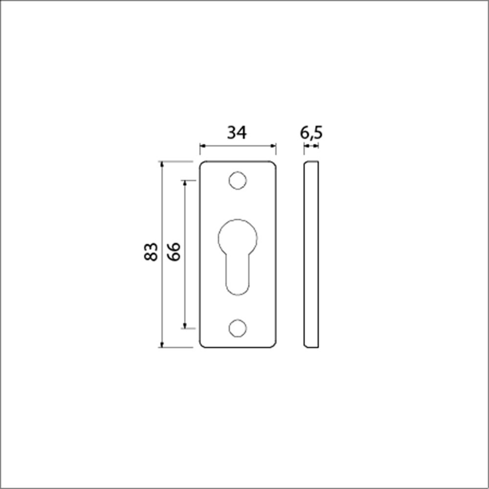 profielcilinderrozet aluminium f1 ami-3