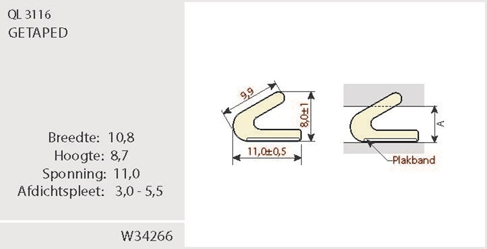 tochtstrip zelfklevend q-lon-3