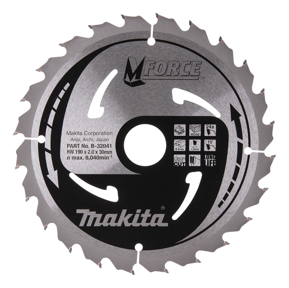 Cirkelzaagblad Hm Makita - 190X2X30MM 24T M-FORCE