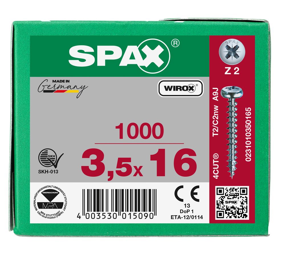 spaanplaatschroef wirox spax-6