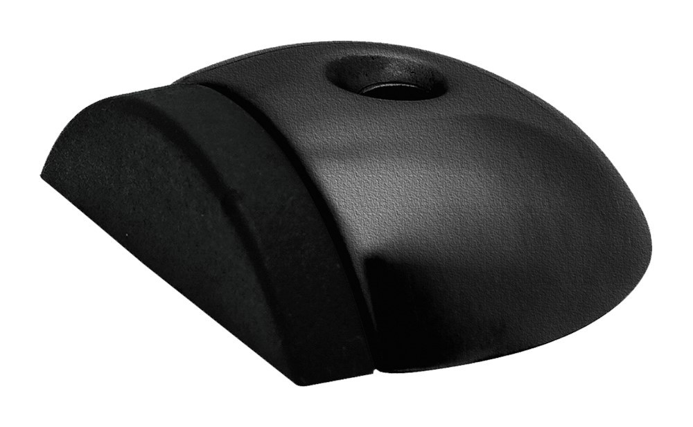 Deurbuffer Rvs A2 Mat Zwart Oxloc - HALFROND Ø57X47/16MM