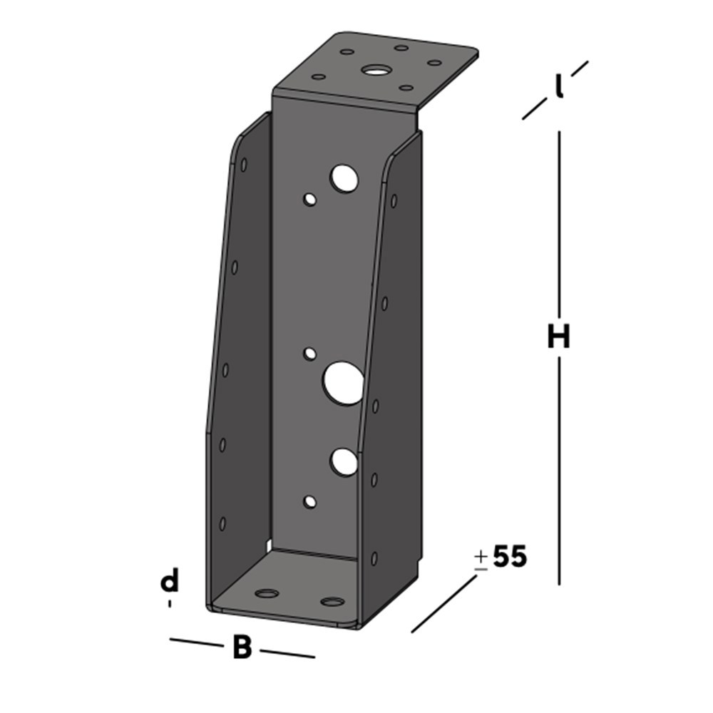 balkdrager gbs lange lip zwart epz-4