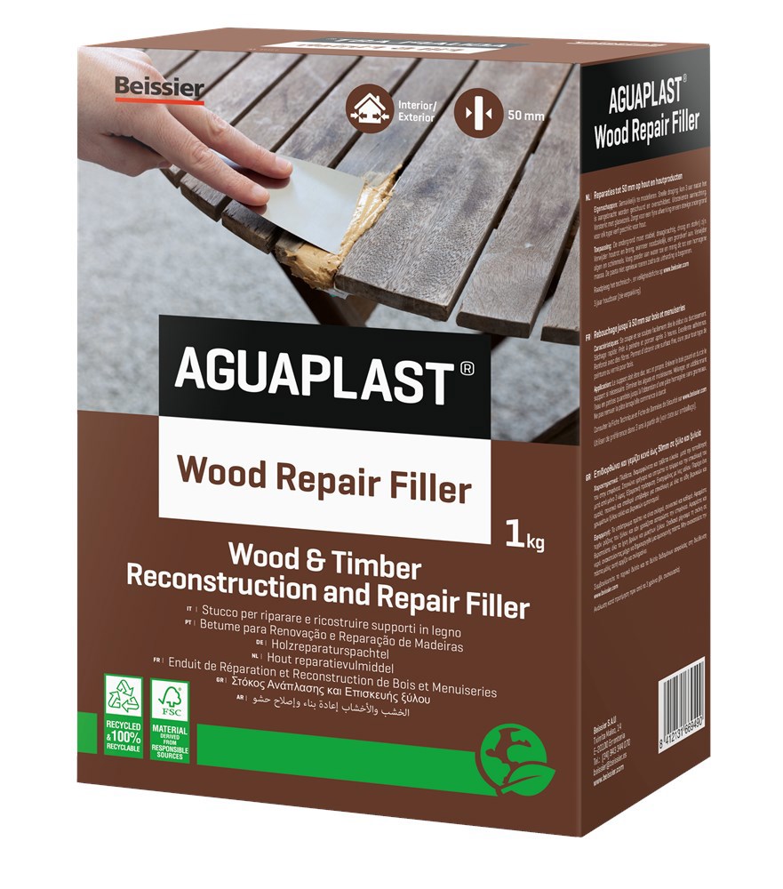 Vulmiddel Hout Aguaplast - 1KG WOOD REPAIR FILLER