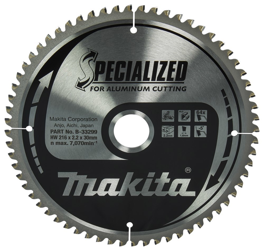 Cirkelzaagblad Hm Makita - 216X2.2X30MM 64T TCG NEGATIEF