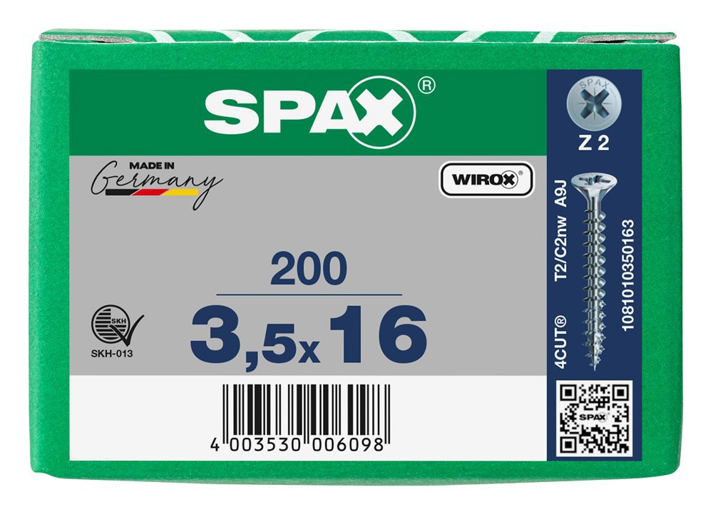 spaanplaatschroef wirox spax-6