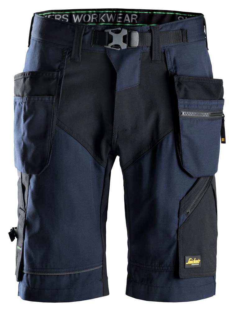 Werkbroek+ Kort Flexiwork Snickers - 6904 DONKERBLAUW/ZWART 056