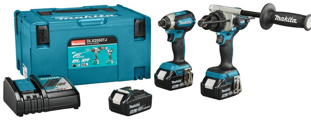Accu Combiset Makita 5.0Ah/18.0V - DLX2550TJ 18.0V + 3 ACCU'S
