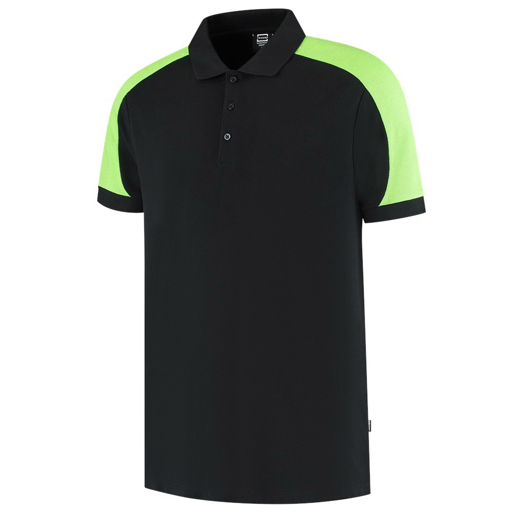 Poloshirt Bicolor Redefined Tricorp - 206106 ZWART/LIME 5XL