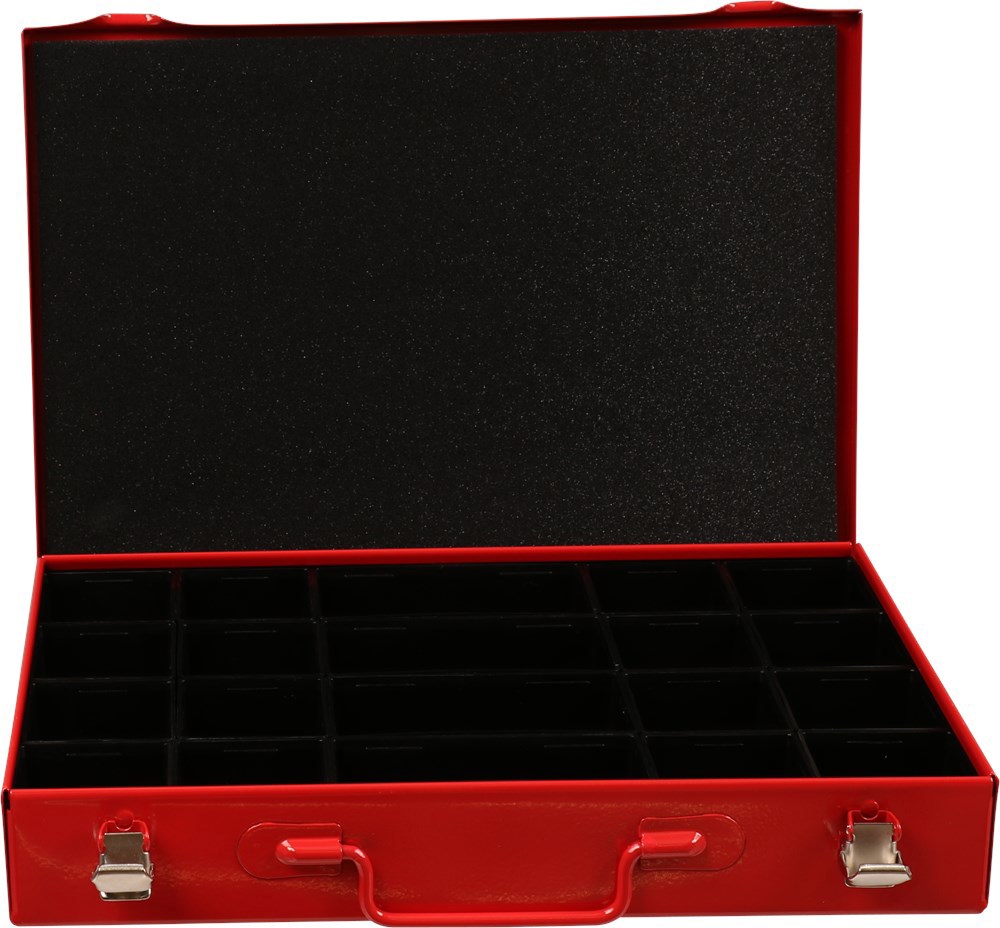 assortimentskoffer metaal rood kelfort