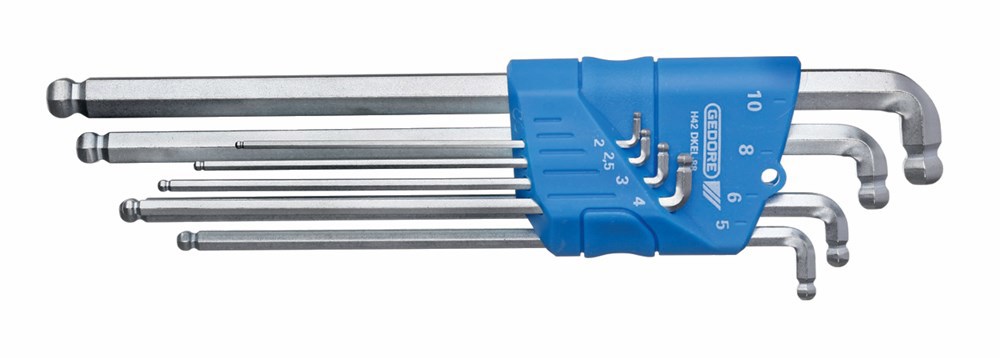 Stiftsleutelset Kogel Metrisch Gedore - H42DKEL-88 8-DELIG 2-10MM