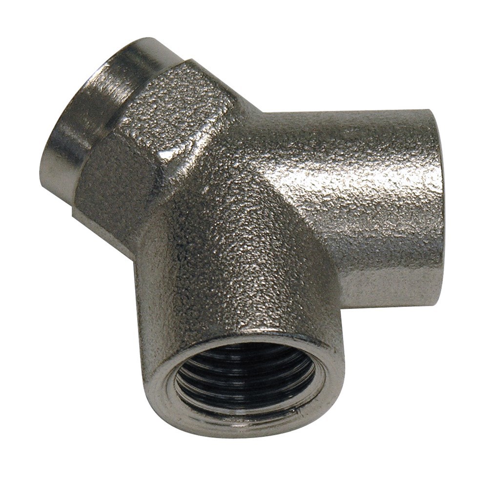 Y-Koppeling Staal Vernikkeld Ironside - 3/8'' BI  3-WEG SET à 2 ST