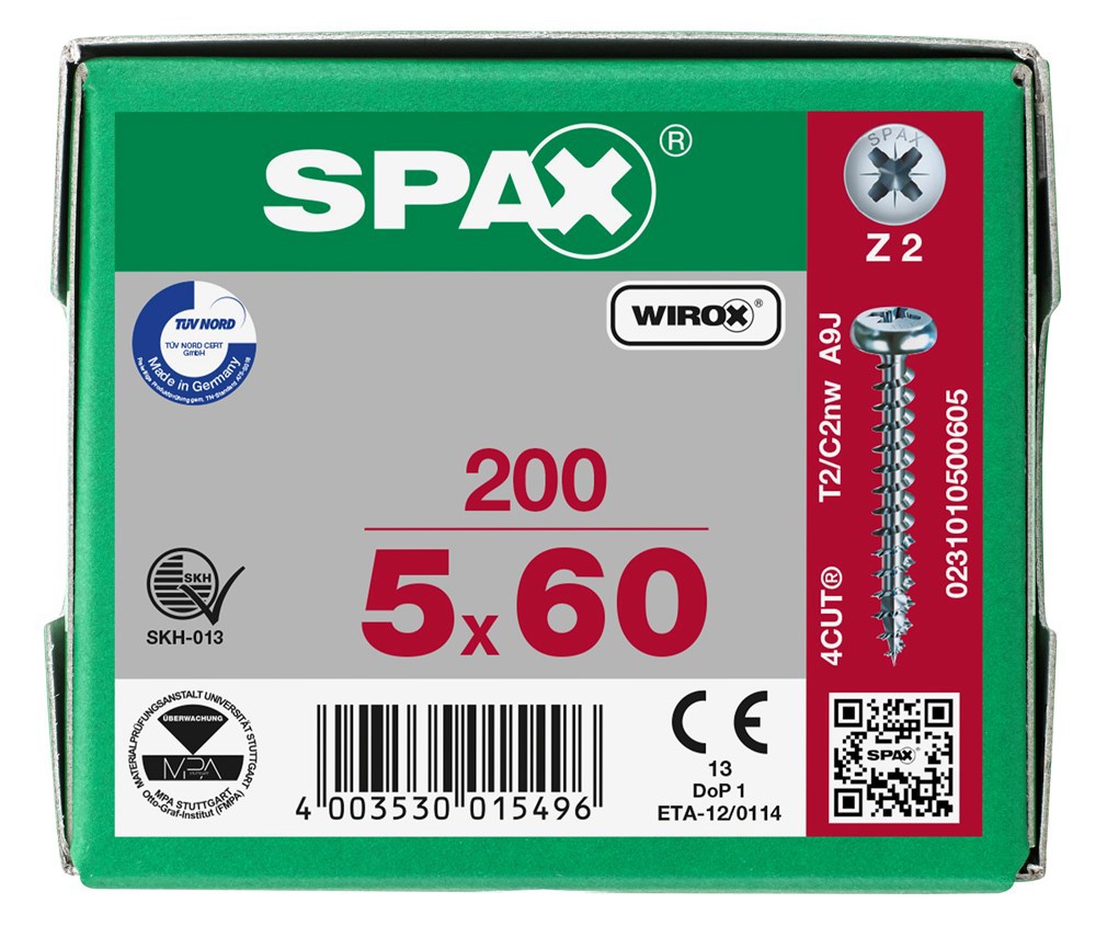 spaanplaatschroef wirox spax-6