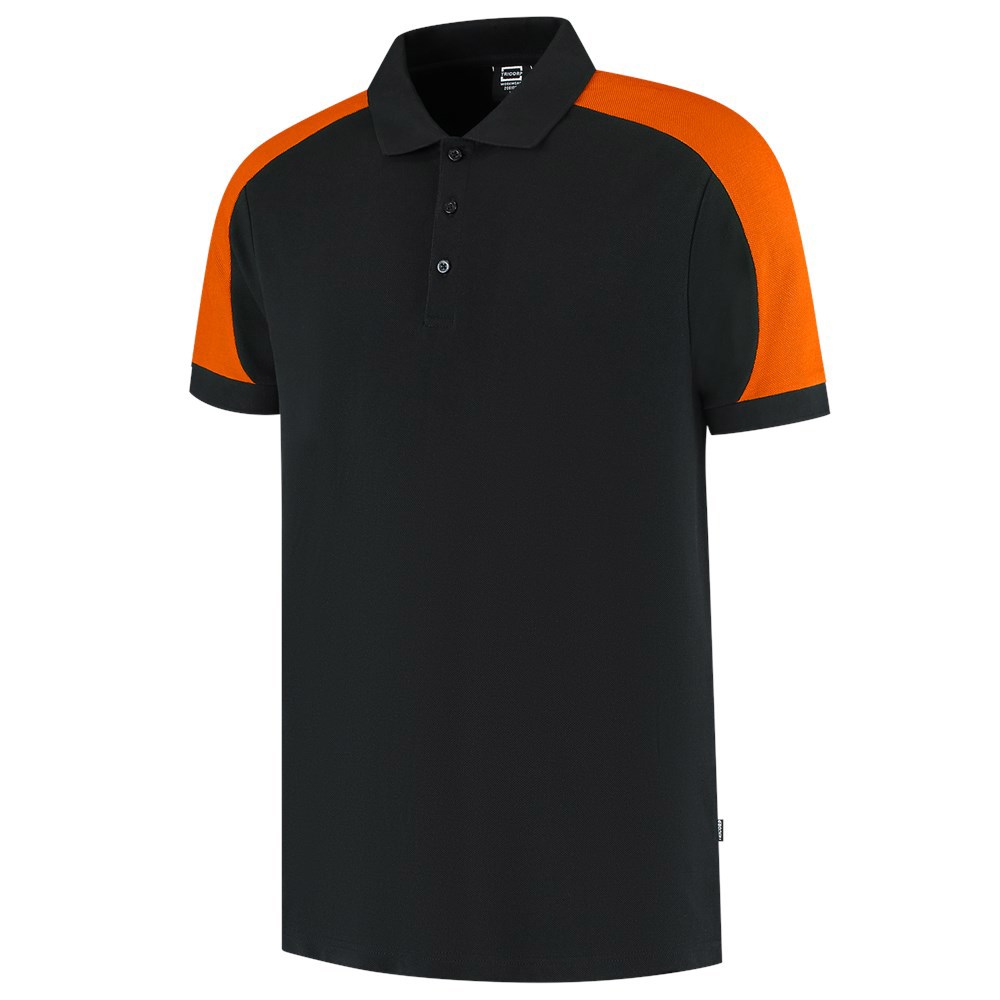 Poloshirt Bicolor Redefined Tricorp - 206106 ZWART/ORANJE L