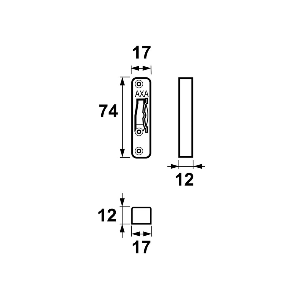 sluitkom smal opbouw zamac axa-3