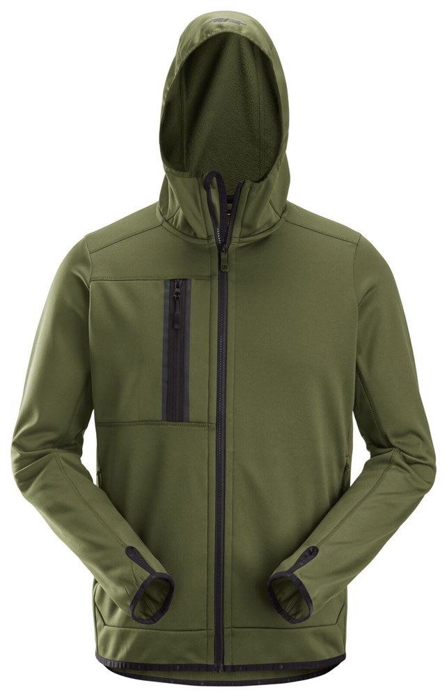 Fleece Hoodie Snickers - 8058 KHAKI GROEN XXL