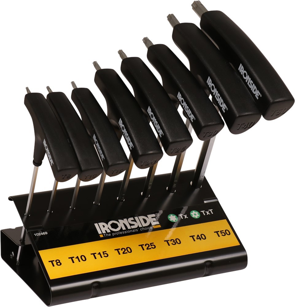Torxsleutelset Met Rek Ironside - 8-DELIG TX/TXT 8-50