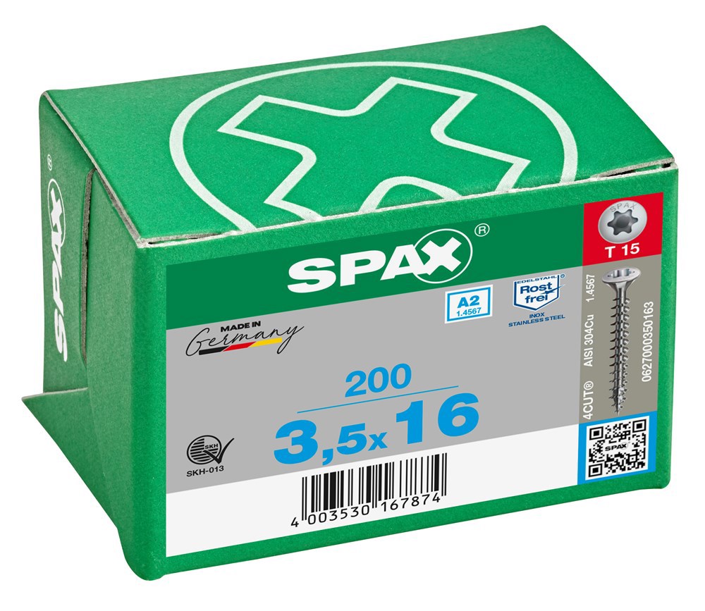 spaanplaatschroef rvs a2 spax-4