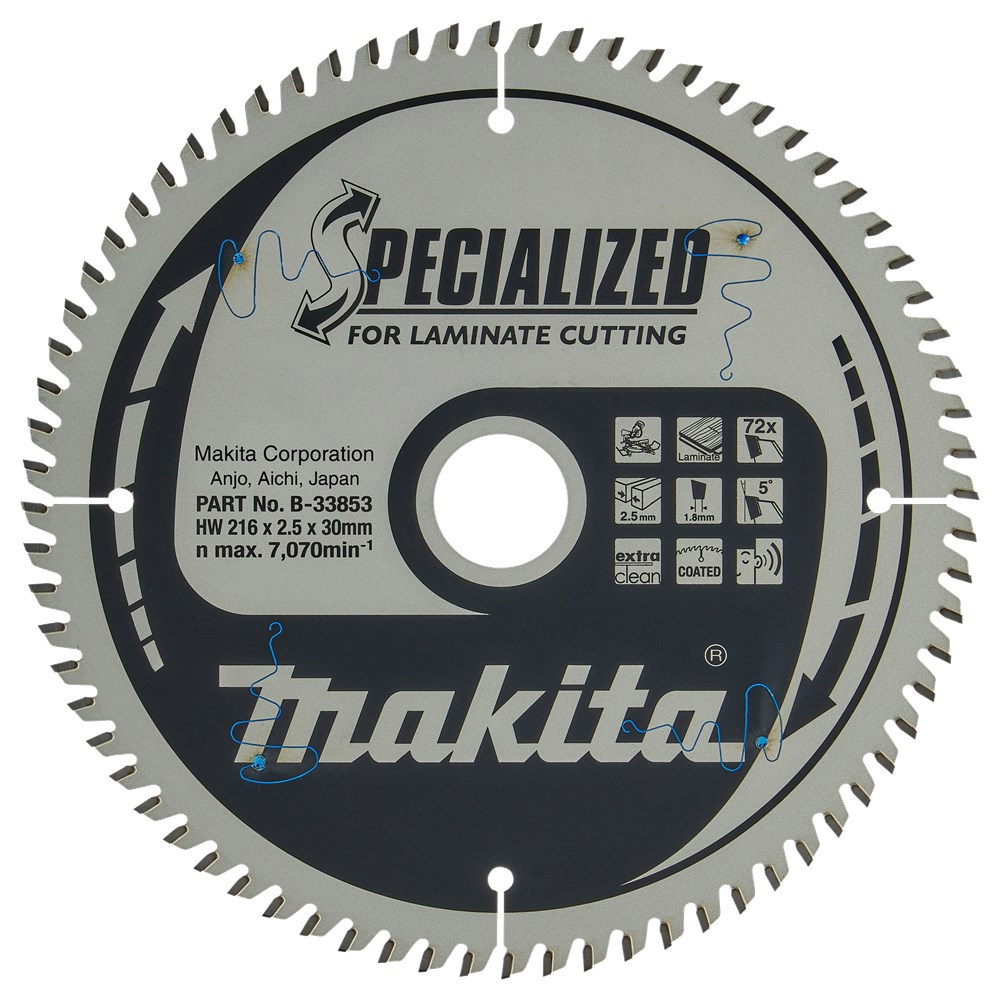 Cirkelzaagblad Hm Makita - 216X2.5X30MM 72T TCG