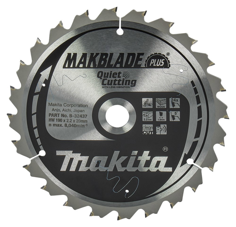 Cirkelzaagblad Hm Makita - 190X2.2X20MM 24T ATB