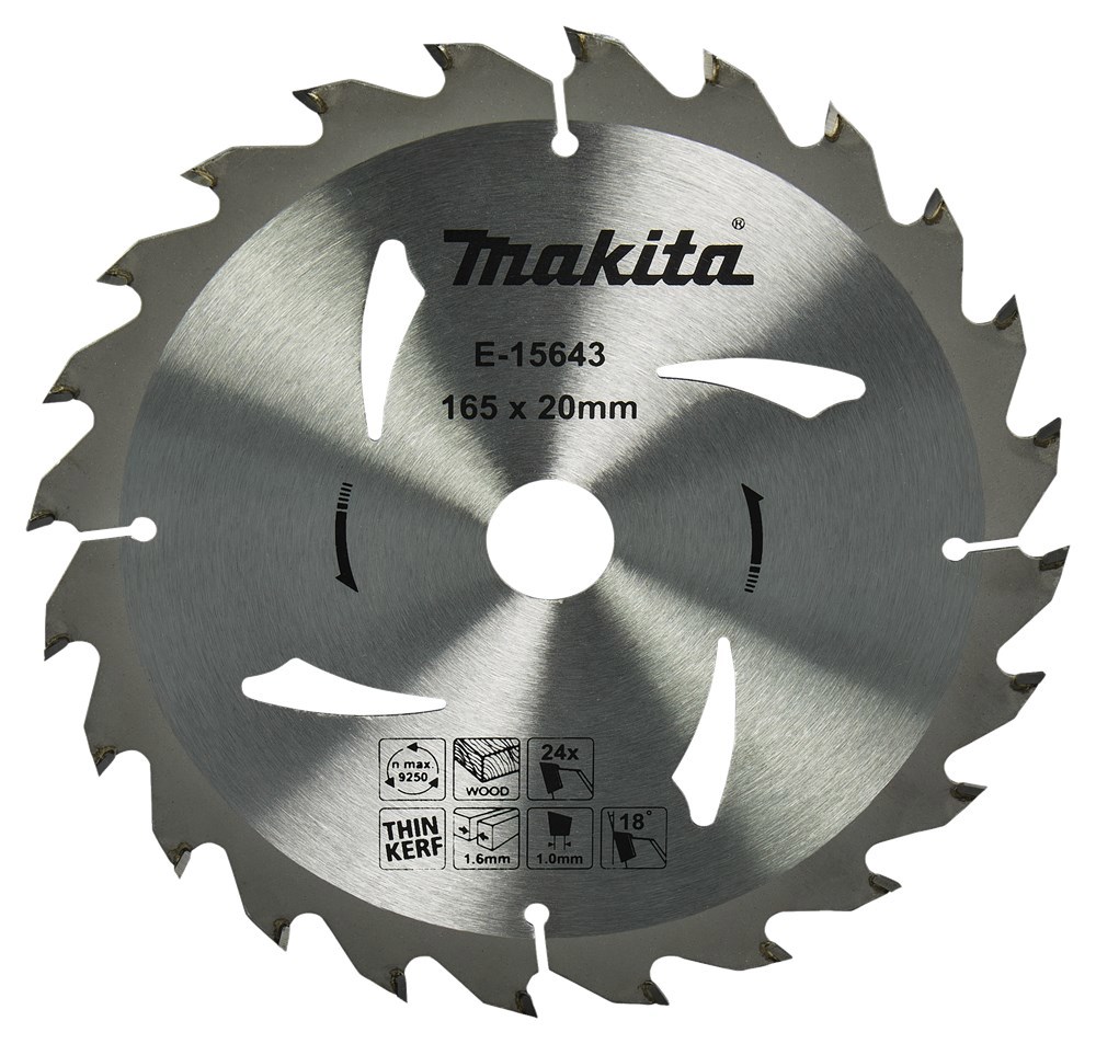 Cirkelzaagblad Hm Makita - 165X1.6X20MM 24T ATAF