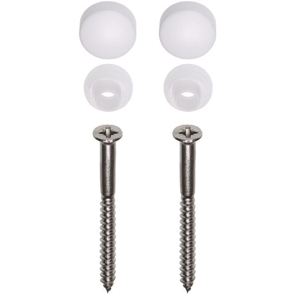 Sanitairbevestigingset Rvs Fisi - 70MM WIT