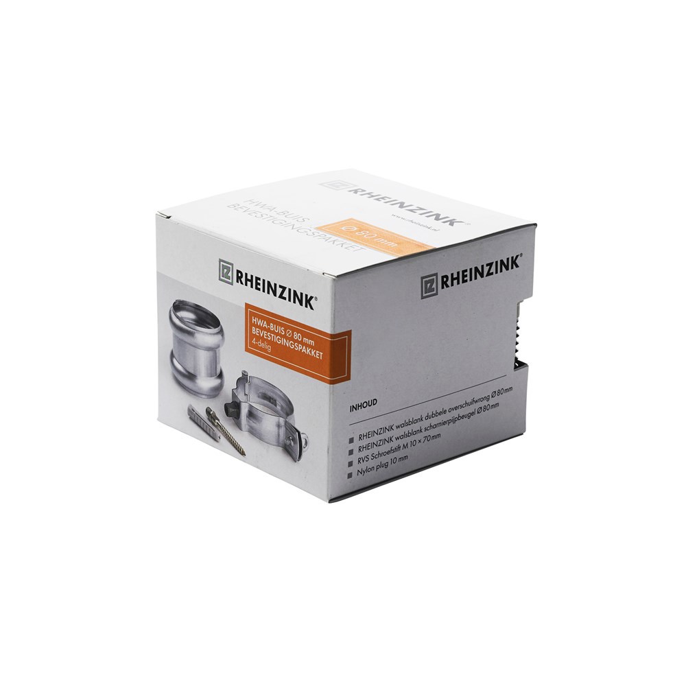 Buis Bevestigingsset Hwa Zink Walsblank - 80MM