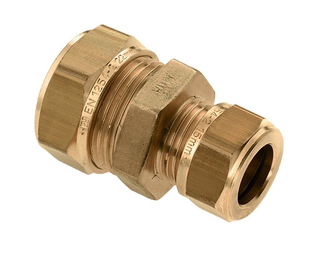 knel verloopkoppeling messing