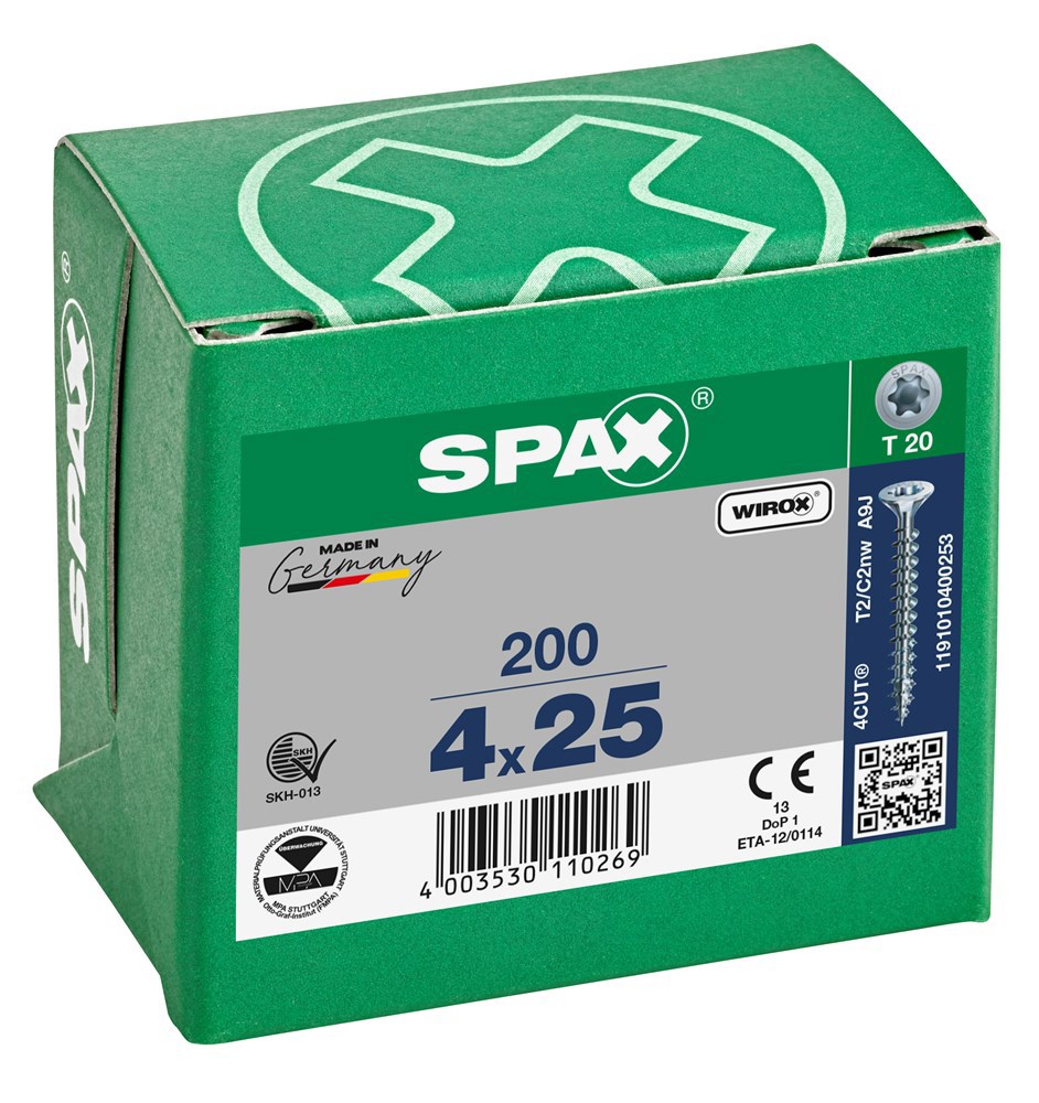 spaanplaatschroef wirox spax-4