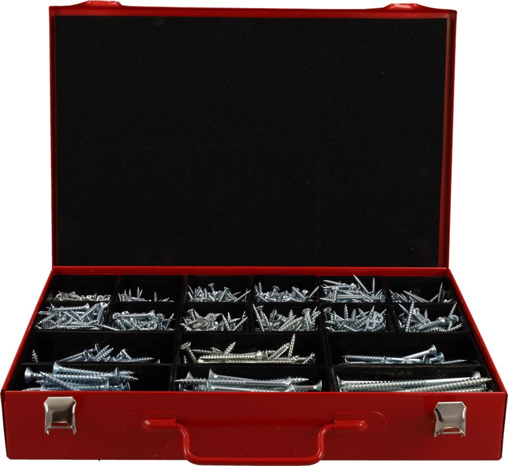 assortimentskoffer metaal rood kelfort-3