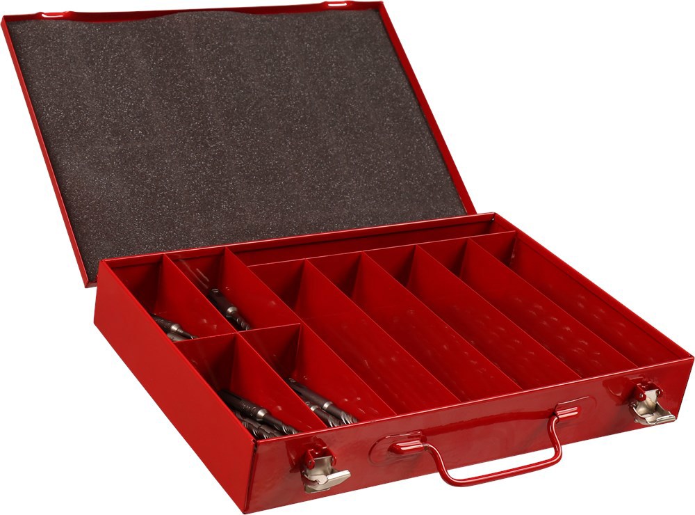 assortimentskoffer metaal rood kelfort