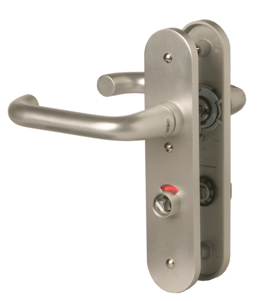 Deurkrukgarnituur Aluminium F1 Nemef - 3253WC WC63/8MM DR.R.1/4