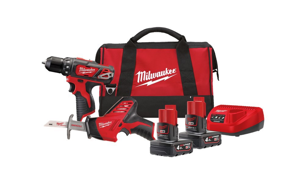 Accu Combiset Milwaukee 4.0Ah/12.0V - M12 BPP2C-402B 12.0V