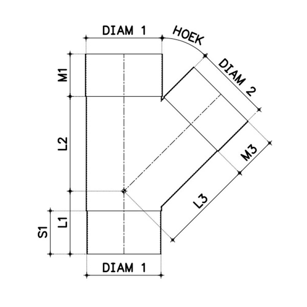 T-stuk pvc grijs hwa-3