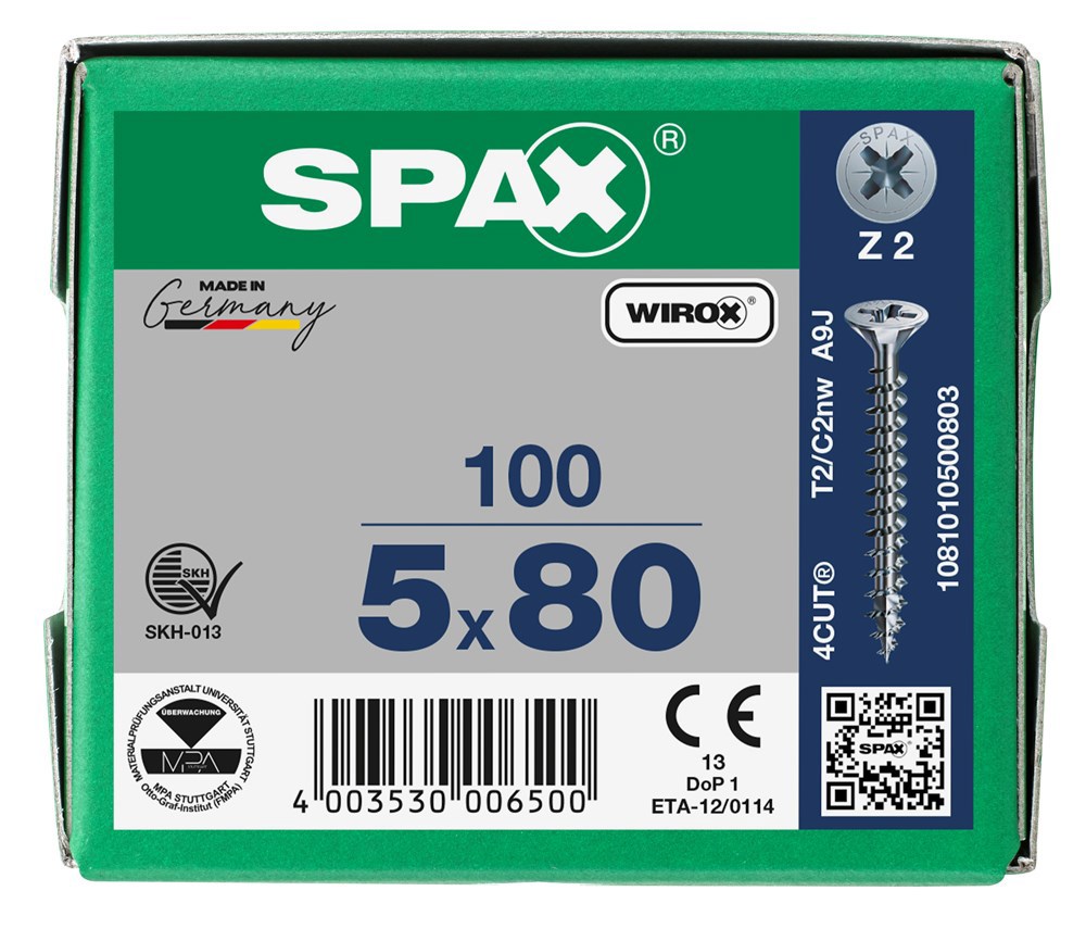 spaanplaatschroef wirox spax-6