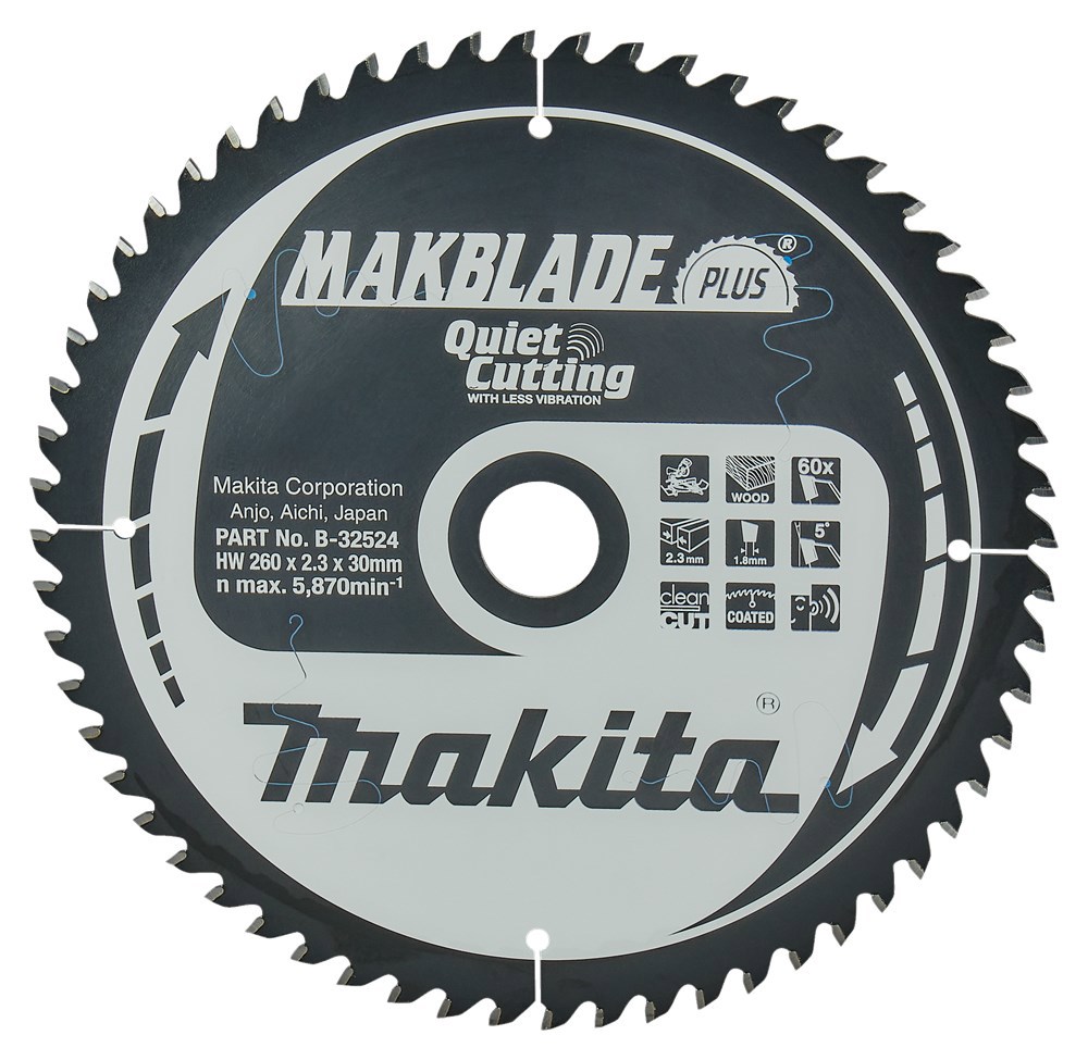 Cirkelzaagblad Hm Makita - 260X2.3X30MM 60T ATAF