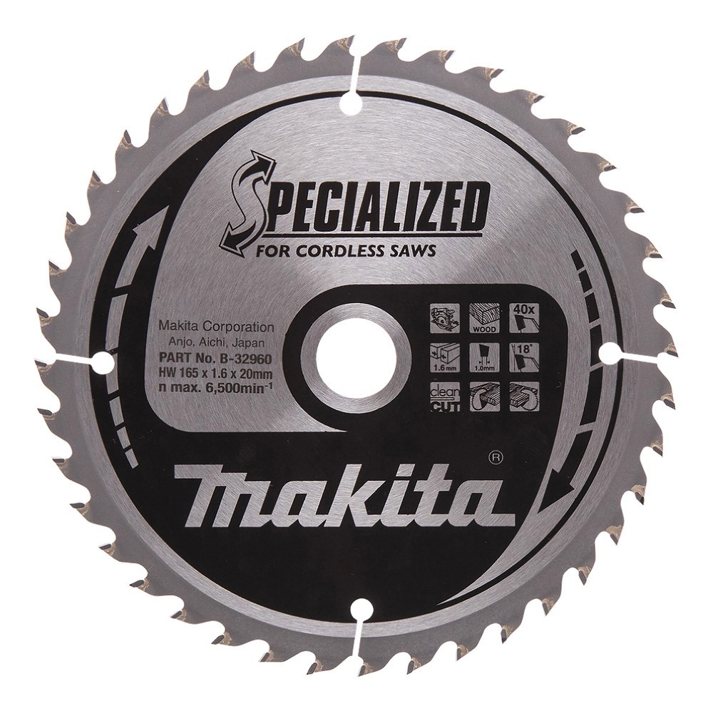 Cirkelzaagblad Hm Makita - 165X1.6X20MM 40T ATAF