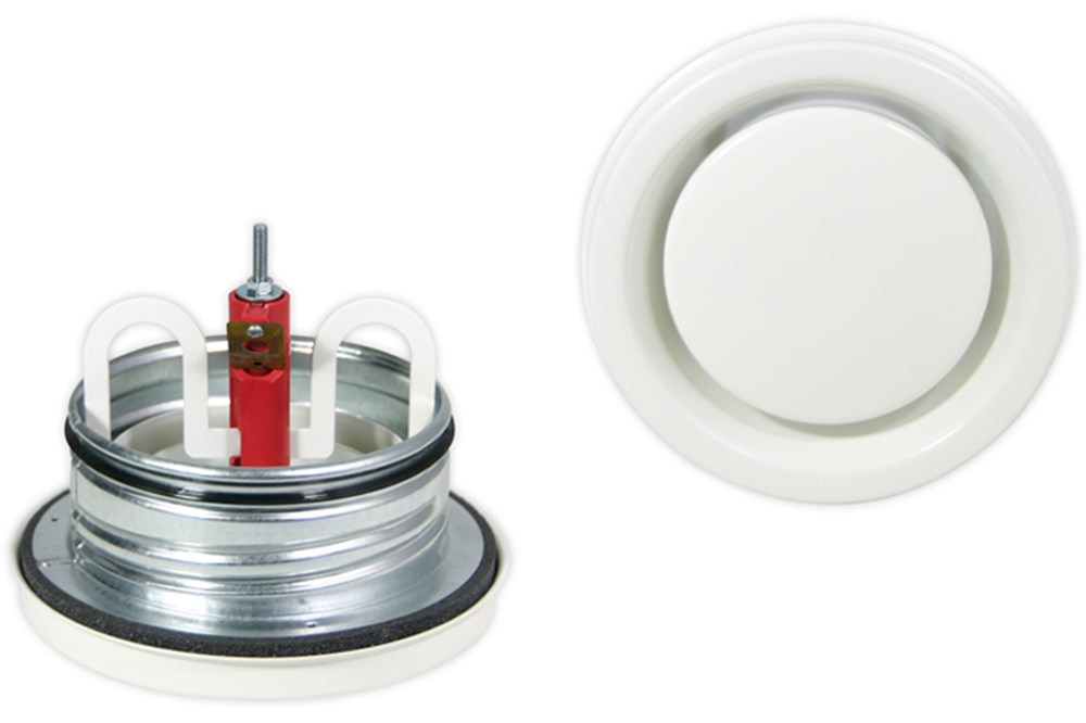 Luchtventiel Brandwerend Staal Wit - DSOP Ø160MM